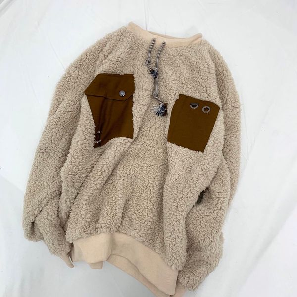 

2020 new fashion luxury coat womens clothing women jackets plus velvet thick warm lamb wool designer jacket pocket solid size m-xl, Black;brown