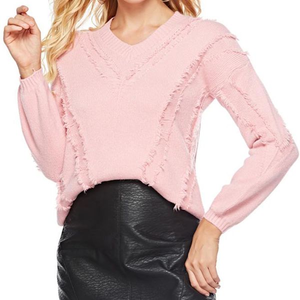 

wipalo women solid knitted sweater spring autumn v-neck long sleeve oversized sweater casual loose female jumpers streetwear, White;black