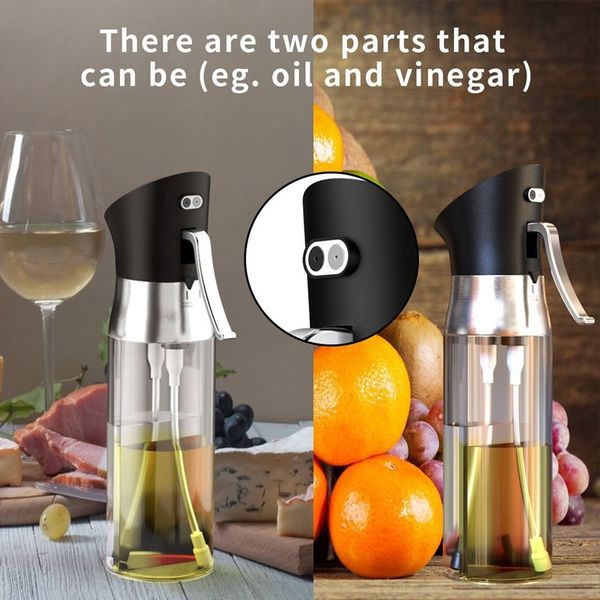 

2-in-1 oil spray bottle, olive oil dispenser kitchen oil sprayer for cooking, bbq, salad, baking, roasting, kitchen tools