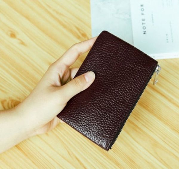 

Men wallet premium product real cowhide wallet for man hort black walet portefeuille homme hort pur e