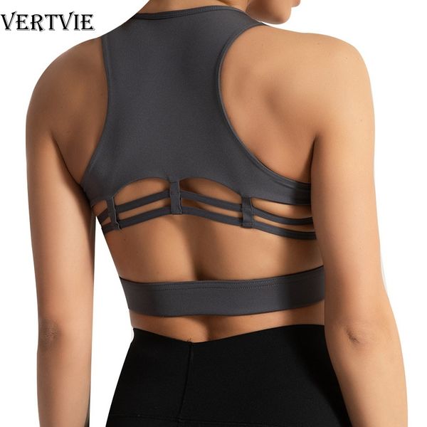 

fitness yoga back striped vest sports bra women gym running workout breathable high stretch gather shockproof, White;black