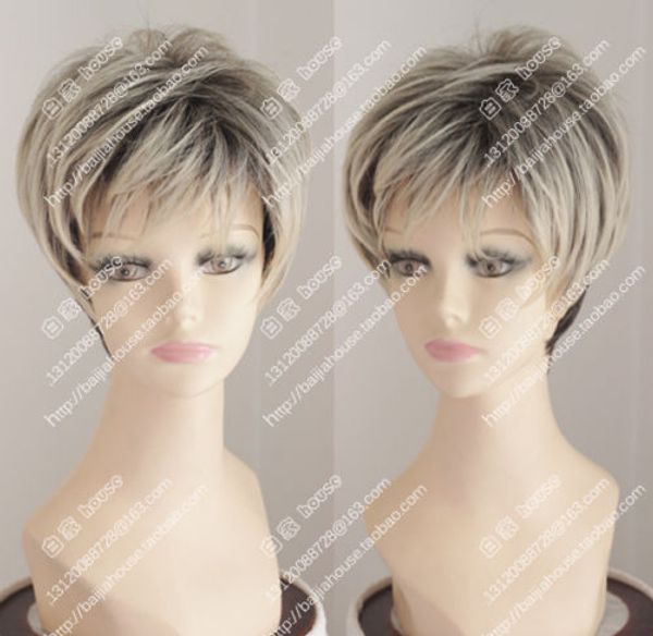 New Ash Blonde Highlightsshort Straight Hair Both Men And