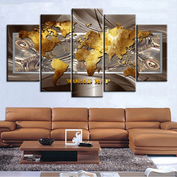 2019 Abstract Art World Map Canvas Painting Home Office Wall Decor Art Print Gift No Frame From Tian7777777 17 09 Dhgate Com