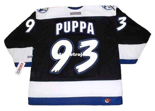 

wholesale mens daren puppa tampa bay lightning 1994 ccm retro hockey jersey, Black;red