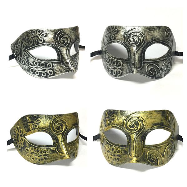 

gold and silver retro venetian masks roman gladiator halloween party mask man woman children mardi gras masquerade mask
