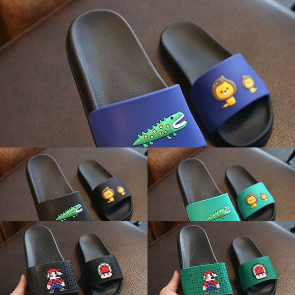

2020 night market children' children children children' slippers soft bottom anti-slip cute cartoon slippers, Black;grey