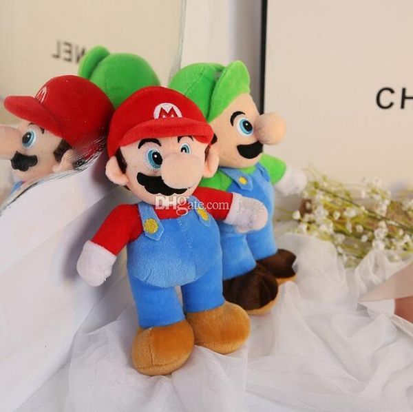 

2 style 10" 25cm mario & luigi mario bros plush doll stuffed toys for baby good gifts