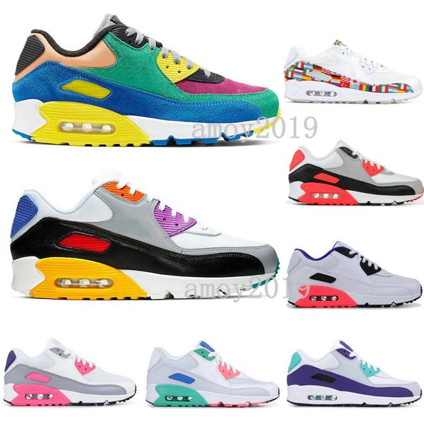 

2020 designe viotech be true mixtape men women 90 running shoes laser pink triple white black infrared 90s sports sneakers trainers 36-45
