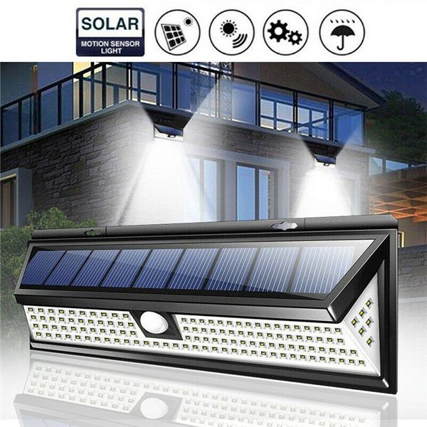 

118 led solar lamp outdoor garden yard waterproof pir motion sensor wall light