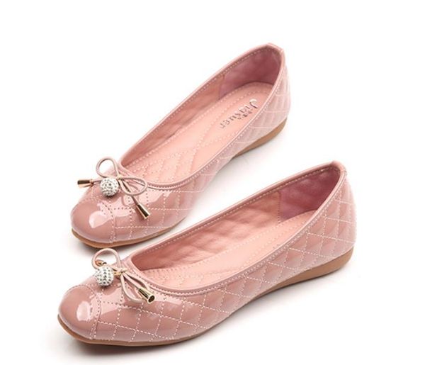 

2019 bowknot women's shoes in spring and autumn with new style flat bottom square head @91, Black