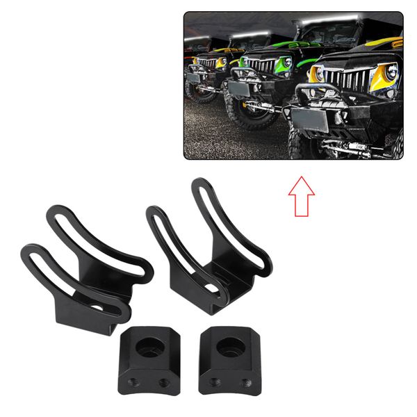 

fog light bar slide mounting base bracket kit for car off road 2 pcs a set curved led straight mounting bracket mounting base