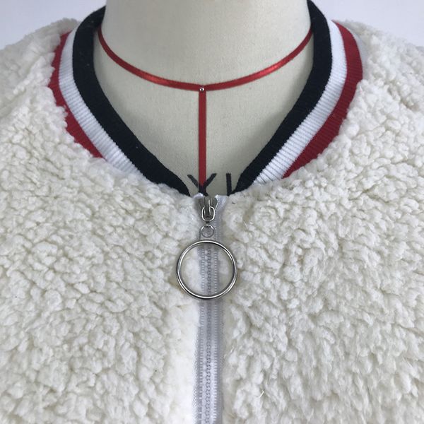 

2019 winter new european and american foreign trade plush cardigan coat models large size women's coat, Black