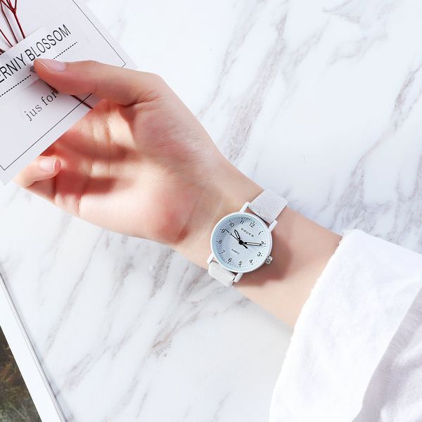 

women's luxury leather band analog quartz wristwatch ladies watch women dress clock, Slivery;brown
