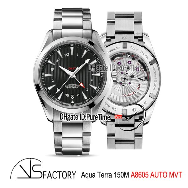 

vsf v2 aqua terra 150m 43.5 mm cal a8605 автоматические мужские часы черный текстурированный циферблат палочка браслет из нержавеющей стали, Slivery;brown