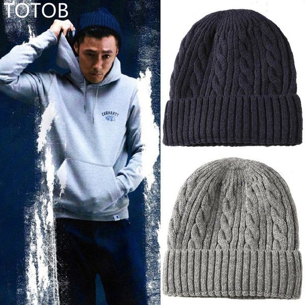 

autumn and winter warm and velvet thick men's wool hat winter knit hat men's baotou wool ski hats for men