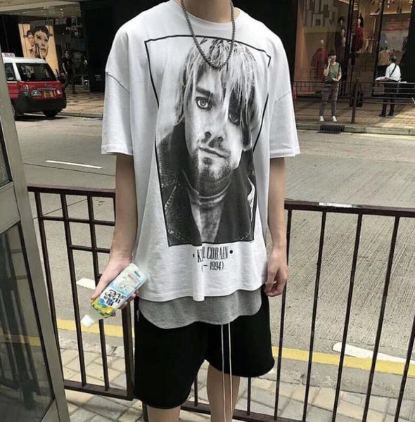 

rock band men tee retro portrait printed luxury designer t shirt 2020 summer letters fashion women short-sleeved clothing s-xl, White;black