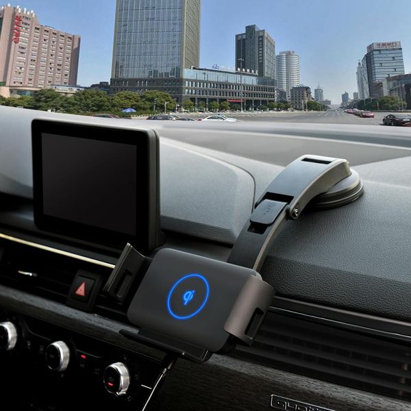 

auto clamp 10w qi car wireless charger for xiaomi samsung galaxy fold note 10 s10 iphone xr xs 11 max huawei mate x phone holder