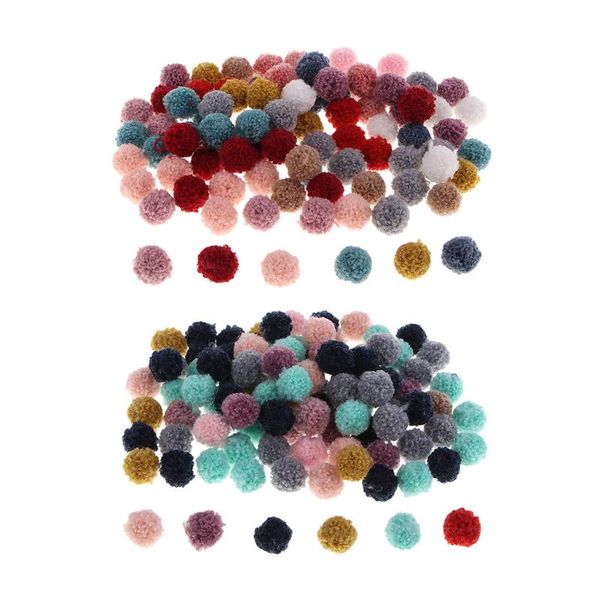 

cheerleading packs of 100 multi size fluff pompoms for classroom kindergarten handmade jewelry accessories, family handcraft entertainment