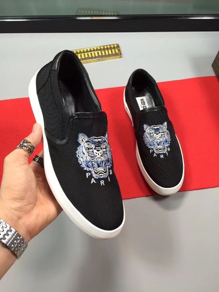 

kenzÃ³ casual designer shoes lace-up kenzÃ³s cowhide men sale formal wear fabric shoes mens sneakers oxfords chaussure homme trainers, Black