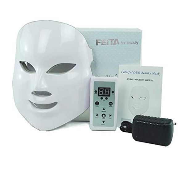 

mini home use 7 color led light therapy mask - feita pn light skin rejuvenation therapy facial skin care mask