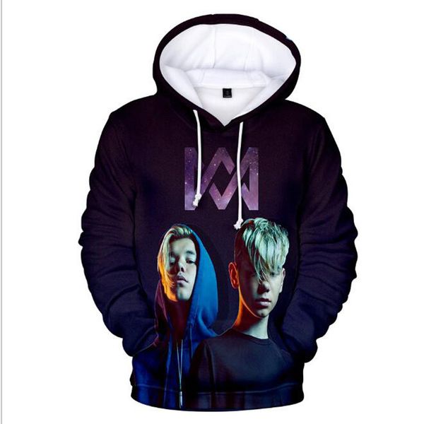 

hoodie marcus and martinus 3d hoodies sweatshirts print harajuku men/women marcus sweatshirt oversized hoody coat, Black