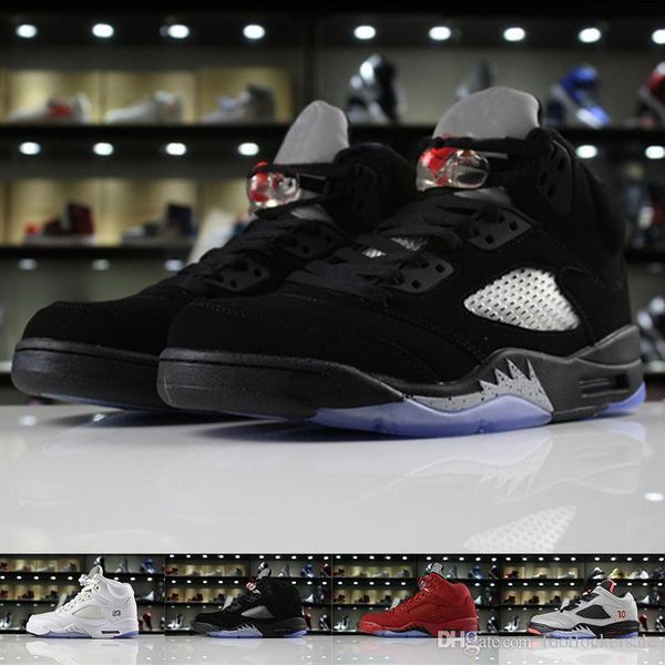

basketball quality 5 5s high shoes black metallic 3m reflect black grape oreo men 5s red suede cdp white cement sneakers