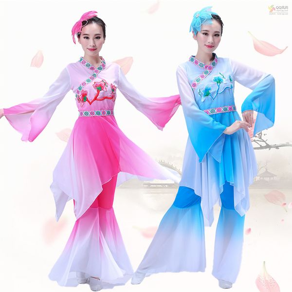 

2019 classical dance costume chinese style dance costume umbrella performance clothing female, Black;red