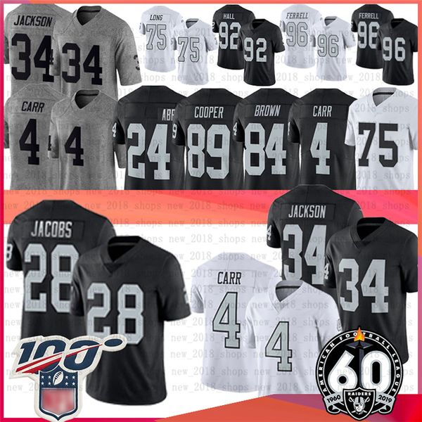 

Oakland 28 jo h jacob raider jer ey 4 derek carr 34 bo jack on 96 clelin ferrell 84 antonio brown abram 82 jordy nel on johnathan abram