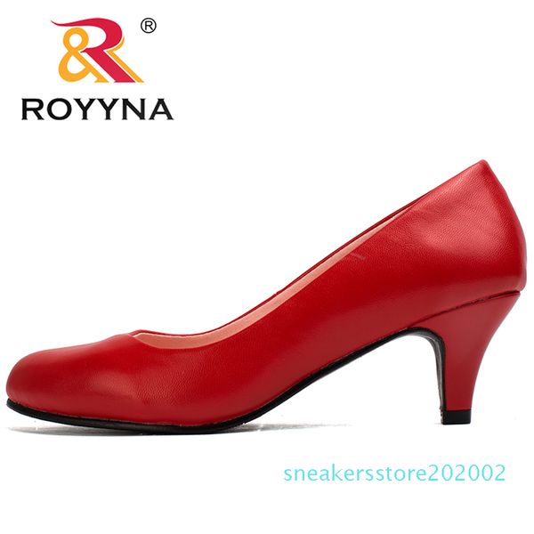 

royyna spring autumn new styles pumps women big size fashion round toe sweet colorful soft women shoes s02, Black