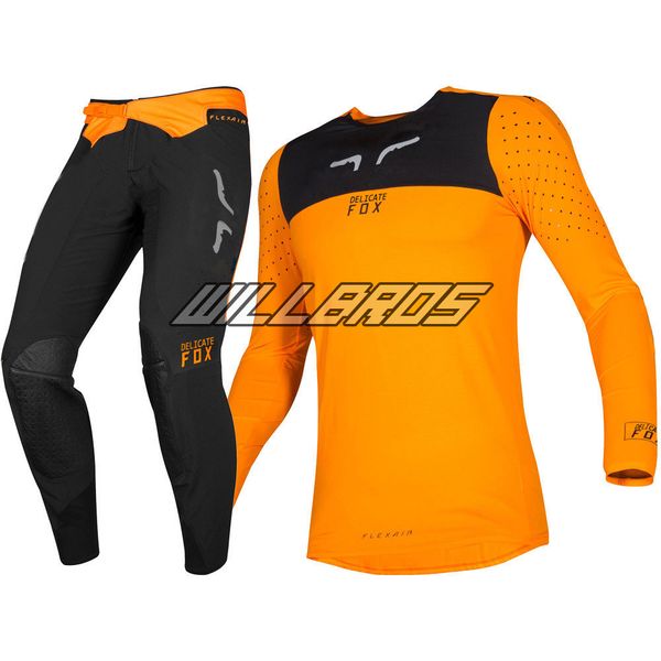 

new 2019 naughty motorcycle motorbike racing flexair royl jersey pant mx off-road orange men's gear set, Black;blue