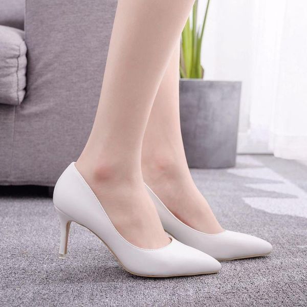 

white women shoes high heels 5cm 7cm 9cm 11cm elegant office pumps shoes women pointed toe singles, Black