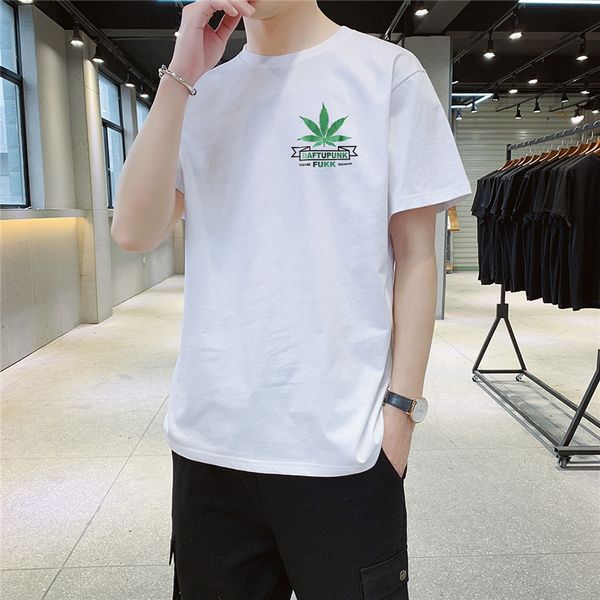 

designer men brand t shirt pure white summer new man short sleeves round neck luxury casual t shirt design by own self diy brand men t shirt, White;black