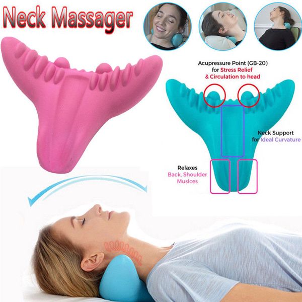 

neck & shoulder relaxer neck pain relief c-rest massage pillow support pillow