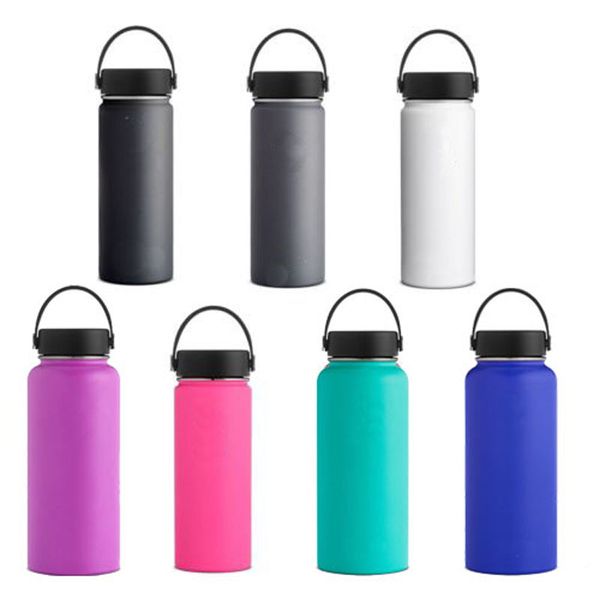 

new 32oz/40oz hydro insulated flask stainless steel sport bottle wide mouth with flex cap