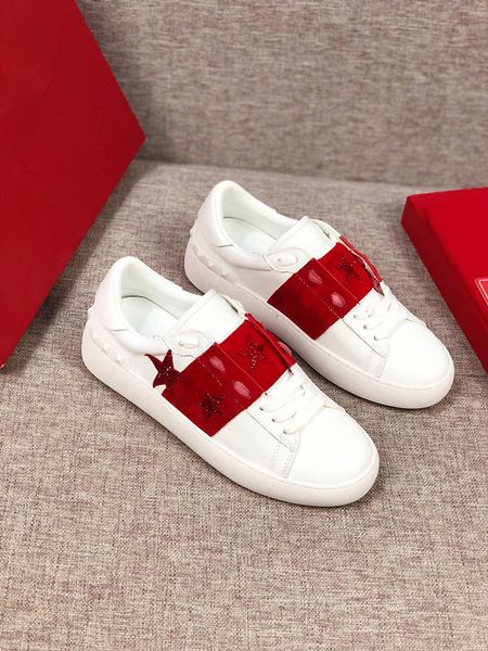

classical casual shoes men women leather lace up comfort pretty chaussure trainers daily lifestyle skateboarding shoe 34-45, Red;white