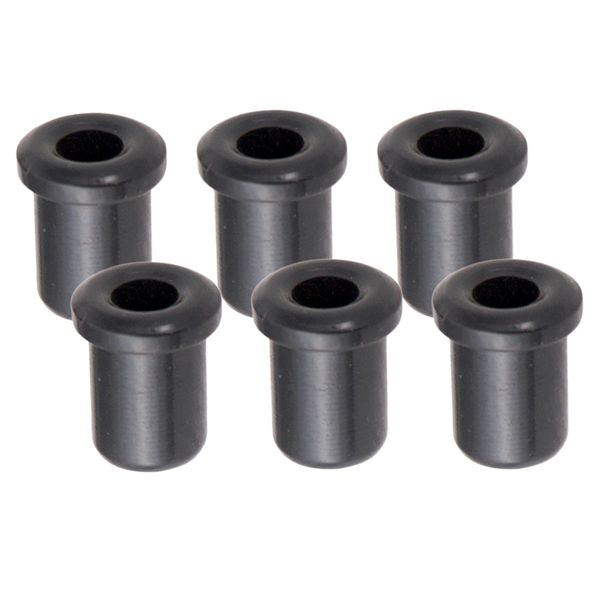 

6 pieces guitar string mounting ferrules bushing for electric guitar part black