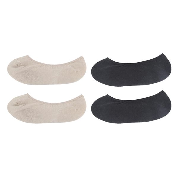 

2 pair of spa gel socks for soften cracked skin moisturising feet care exfoliating dry heel booties pedicure -beige + black
