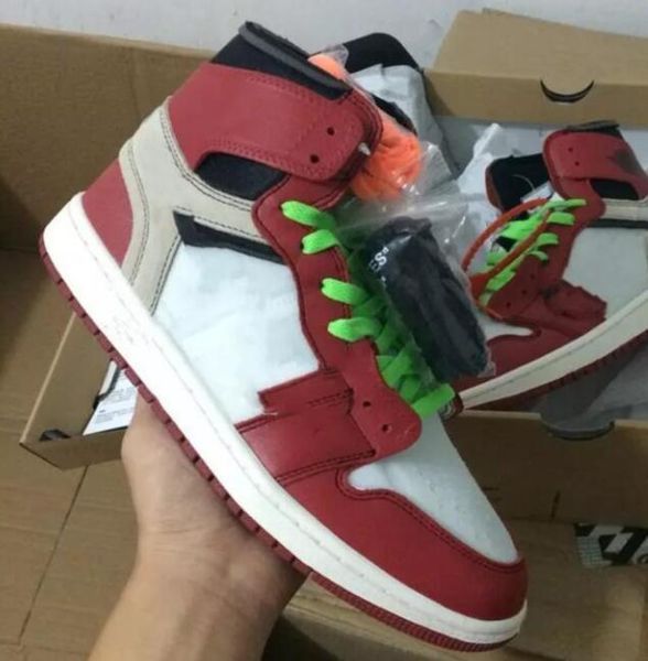 

1 og mens basketball shoes banned bred triple black white royal blue 1s sport sneakers size 36-46