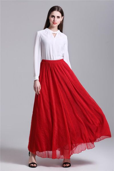 

2019 summer beach skirt holiday skirt sweet swaying bohemian chiffon various wearing methods, Black