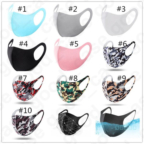 

adults 3d camouflage protective masks dustproof anti-fouling proof dust-smog mask washable face breathable mouth cover mouth-muffle d4903, Blue