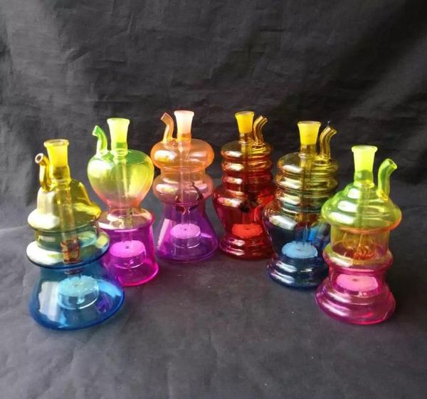 Alien Gradient Wasserschlauch Glasbongs Zubehör, Glaspfeifen bunte Mini-Mehrfarben-Handpfeifen Beste Löffelglaspfeife