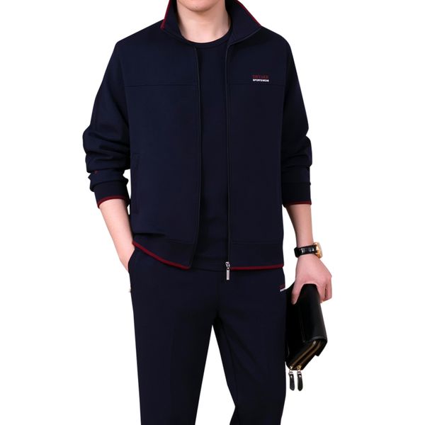 

повседневный открытый одежда для мужчин 3 шт наборы 8929 весна осень мужчин спортивная одежда наборы с длинным рукавом куртки + с коротким р, Gray