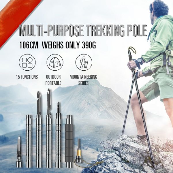 

walking stick trekking poles hiking nature hike antishock adjust aluminum alloy alpenstock trekking walking outdoor folding trekking poles