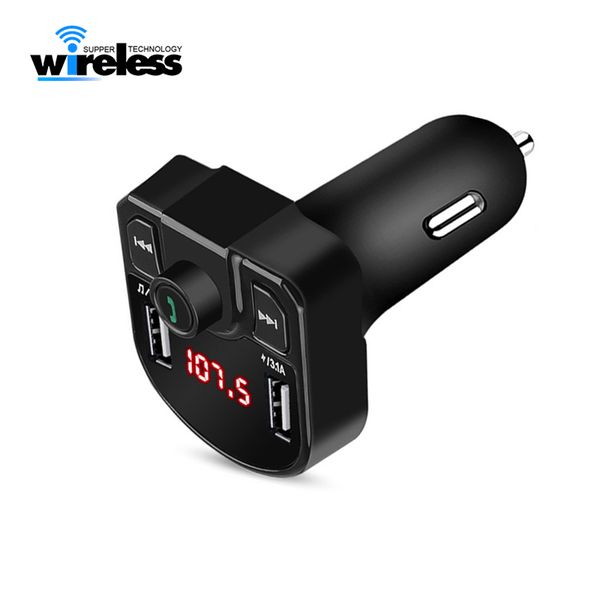 

m9 car kit handswireless bluetooth fm transmitter lcd mp3 player usb charger 2.1a support tf usb