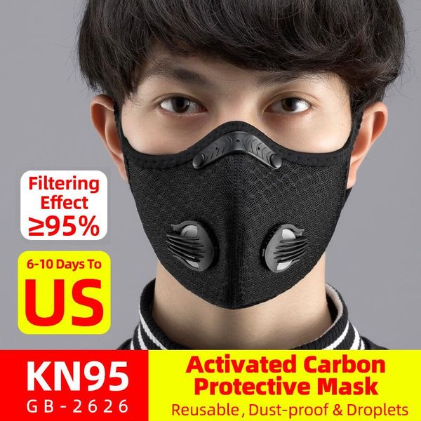 

rockbros cycling face mask filter kn95 anit-fog breathable dustproof bicycle respirator sports protection dust mask better than n95 mask