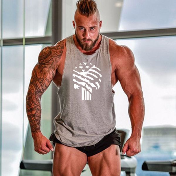 

new fitness clothing fitness vest men's vest canotta bodybuilding sports muscle sleeveless shirtu, Black;blue