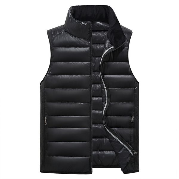 

2018 autunm winter men cotton padded vest male fashion casual baggy waistcoat warm sleeveless jacket plus size cyl, Black;white