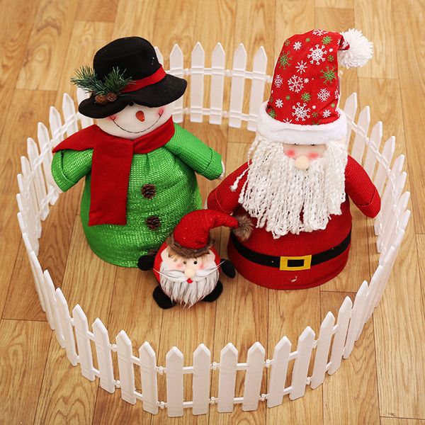 

christmas decorative fence 17*21cm party accessories festive supplies diy plastic fence fashion white 1 pcs lawn gardening