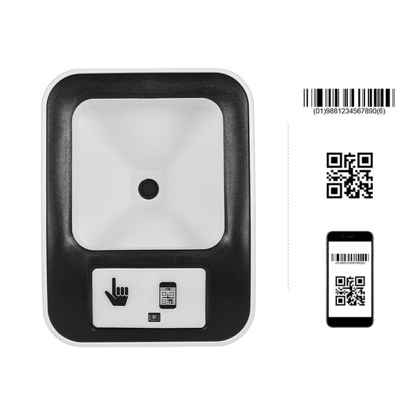 

aibecy 2200 1d / 2d / qr сканер штрих-кода cmos image desktop barcode reader usb всенаправленный экран сканер штрих-кодов
