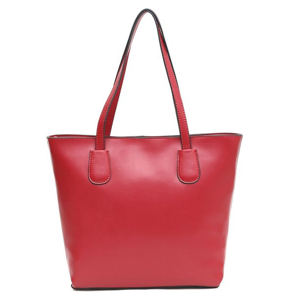 

women's tote bag large bag simple shopping leather large-capacity handbag
